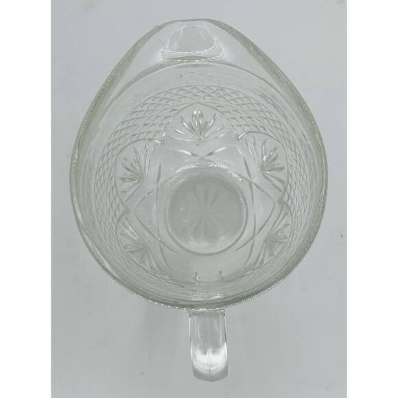 Anchor Hocking Creamer Pressed Glass D`Arques Durand 8 Ounce Pineapple Design - Picture 6 of 7